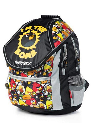Рюкзак "Hatber", 33x22x41см, полиэстер, 2 отделения, 1 карман, серия "Angry Birds"