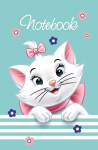 Блокнот "Hatber", 48л, А7, клетка, 3-х цветный блок, ламинация, на клею, серия "Кошечка Мари"