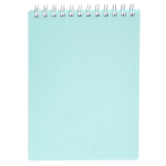Блокнот "Hatber", 80л, А6, клетка, пластиковая обложка, на гребне, серия "Canvas - Бирюза"