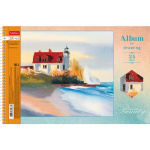 Альбом для рисования "Hatber", 24л, А4, перфорация на отрыв, тиснение, на спирали, серия "Красота во