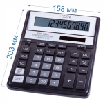 Калькулятор настольный "Citizen", SDC-888XBK, 12-разрядный, 203x158x31мм, чёрный
