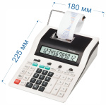 Калькулятор с печатью "Citizen", CX-123N, 12-разрядный, 225x180x61мм, питание от сети, белый