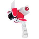 Диспенсер для клейкой упаковочной ленты "Staff", для ленты шириной до 50мм, серо-красный