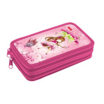 Пенал "Hatber", 190х110мм, 2 отделения, на молнии, серия "Принцесса"