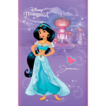 Блокнот "Hatber", 48л, А7, клетка, 3 цветный блок, ламинация, на клею, серия "Принцесы №1 - Disney"