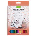 Карандаши "Hatber Eco", 18 цветов, серия "Приключения кота Пирожка", в картонной упаковке