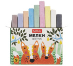 Мелки "Hatber", 9 цветов, серия "Нарисуй-ка", 9шт в картонной упаковке