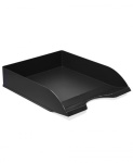 Лоток пластиковый горизонтальный для документов А4 "Стамм Дельта", 315х250х60мм, чёрный