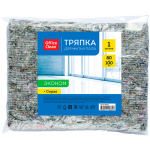 Тряпка для мытья пола из хлопка и полиэстера "OfficeClean Economy", 80x100см, серая, в пакете