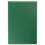 Блокнот "Hatber", 80л, А4, клетка, пластиковая обложка, на гребне, серия "Velvet - Зелёный"