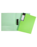Папка пластиковая "Hatber HD", А4, 700мкм, корешок 17мм, металлический зажим, серия "Diamond Neon - Зелёная"