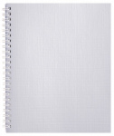 Тетрадь "Hatber", 96л, А5, клетка, обложка бумвинил, на гребне, серия "Metallic - Белая"