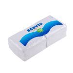 Бумажные салфетки "Servis" , 1 слой, белые ,  200 шт/уп