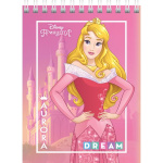 Блокнот "Hatber", 40л, А6, клетка, лак, на гребне, серия "Принцессы"