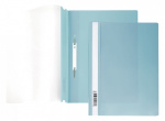 Папка-скоросшиватель пластиковая "Hatber", А4, 140/180мкм, прозрачный верх, бирюзовая