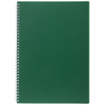 Тетрадь "Hatber", 80л, А4, клетка, многоуровневая перфорация, пластиковая обложка, на гребне, серия "Velvet - Зелёная"