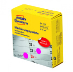 Самоклеящиеся этикетки-точки "Avery", диаметр 10мм, красные, 800шт в диспенсере