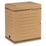 Короб архивный картонный "Brauberg", 325x260x200мм, на 1800л, клапан, бурый