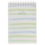 Блокнот "Hatber Premium", 80л, А6, клетка, тонированный блок, тиснение фольгой, пластиковая обложка с печатью, на мягкой спирали, серия "Naturals - Li