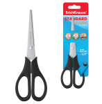 Ножницы "Erich Krause Standard", 17см, нержавеющее лезвие, чёрные, в блистере