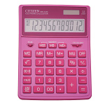 Калькулятор настольный "Citizen", SDC-444XRPKE, 12-разрядный, 155x204x33мм, розовый