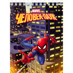 Блокнот "Hatber", 40л, А6, клетка, лак, на гребне, серия "Человек- паук"