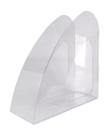 Лоток пластиковый вертикальный для документов А4 "Hatber", 235x90x240мм, прозрачный