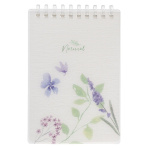 Блокнот "Hatber Premium", 80л, А6, клетка, тонированный блок, тиснение фольгой, пластиковая обложка с печатью, на мягкой спирали, серия "Naturals - Bl