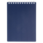 Блокнот "Hatber", 80л, А6, клетка, пластиковая обложка, на гребне, серия "Velvet - Синий"