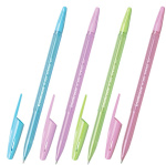 Ручка шариковая "Erich Krause R-301 Spring Stick", 0,7мм, синяя, цветной тонированный корпус ассорти