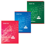 Тетрадь "Staff Basic", 96л, А4, клетка, без полей, обложка мелованный картон, на скобе, серия "Exclusive"