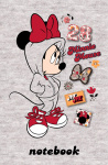 Блокнот "Hatber", 48л, А7, клетка, 3-х цветный блок, ламинация, на клею, серия "Микки Маус"