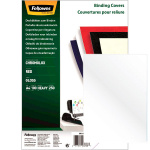 Обложки картонные для переплёта "Fellowes Chromo", А4, 250гр/м2, белые, 100шт в упаковке