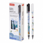 Ручка шариковая "Hatber Birds", 0,7мм, синяя, чернила на масляной основе, цветной корпус с рисунком