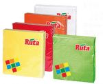 Бумажные салфетки "Ruta", 33х33см, 3 слоя, персиковые, упакованы по 20шт