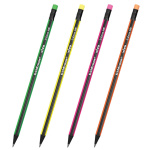 Карандаш чернографитный "Erich Krause Vivo HB", 2,2мм, заточенный, цветной трёхгранный корпус, с ластиком