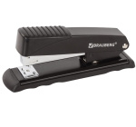 Степлер "Brauberg Office", №24/6, 26/6, 30л, металлический корпус и механизм, чёрный, в картонной упаковке