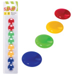 Магниты для досок "Staff Basic", 20мм, цветные, 8шт в блистере