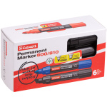 Маркер перманентный промышленный "Luxor", 14мм, скошенный наконечник, спиртовая основа, чёрный