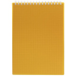 Блокнот "Hatber", 80л, А5, клетка, пластиковая обложка, на гребне, серия "Line Neon - Жёлтый"