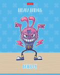 Тетрадь "Hatber", 40л, А5, клетка, на скобе, серия "Freaky Friends"