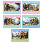 Альбом для рисования "Hatber", 24л, А4, ламинация "Soft-Touch", на скобе, серия "Живописные домики"