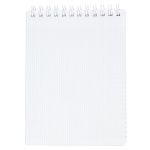 Блокнот "Hatber", 80л, А6, клетка, пластиковая обложка, на гребне, серия "Velvet - Белый"