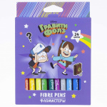 Фломастеры "Hatber Eco", 24 цвета, серия "Гравити Фолз", в картонной упаковке