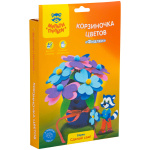 Корзинка цветов из фетра для девочек "Мульти-Пульти", серия "Фиалки", в картонной упаковке