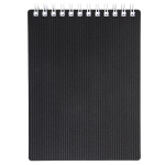Блокнот "Hatber", 80л, А6, клетка, пластиковая обложка, на гребне, серия "Velvet - Чёрный"