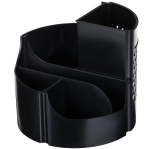 Настольная подставка-органайзер "Staff Basic", 120х120х110мм, 5 отделений, чёрная