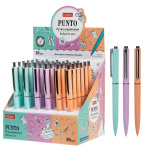 Ручка шариковая автоматическая "Hatber Punto", 0,7мм, синяя, чернила на масляной основе, цветной корпус