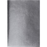 Тетрадь "Hatber", 96л, А4, клетка, обложка бумвинил, на скобе, серия "Metallic - Серебро"