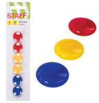 Магниты для досок "Staff Basic", 20мм, цветные, 6шт в блистере